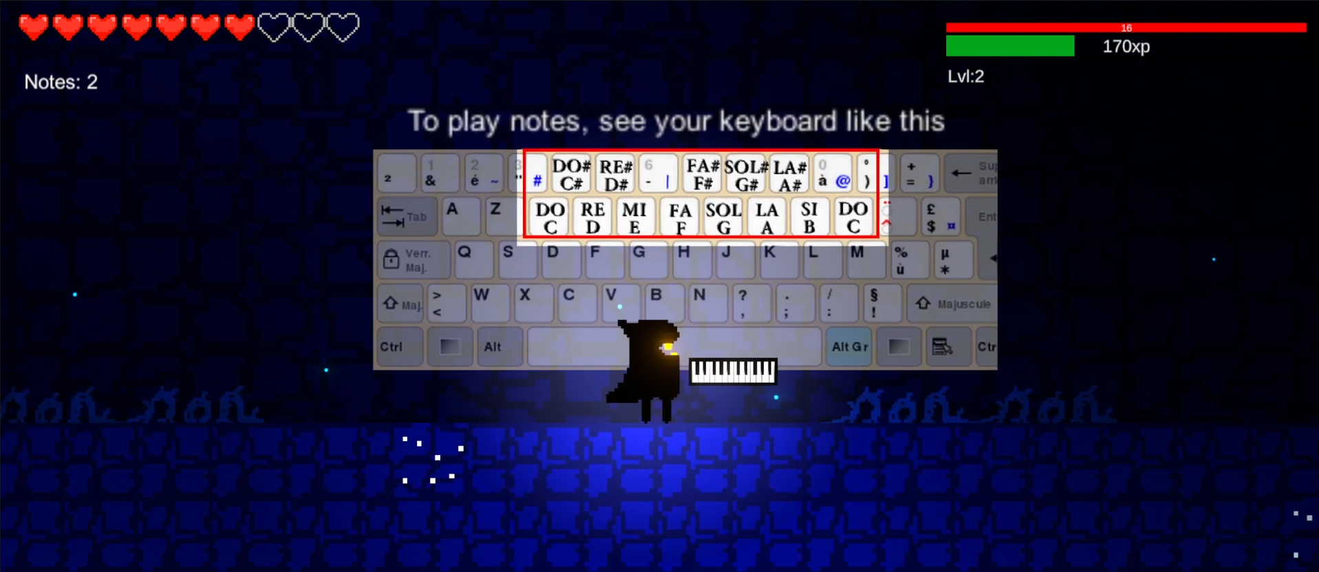 Contrôles du piano